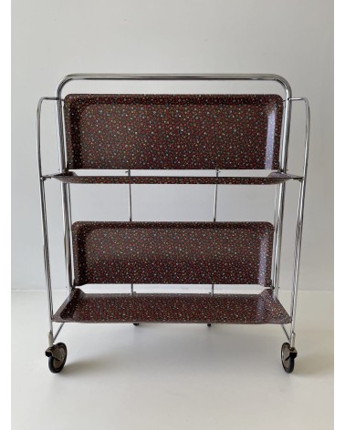 Gerlinol Serving Trolley - Floral Pattern kitatori switzerland vintage furniture design classics