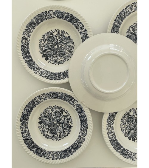 6 Assiettes creuses - Vintage kitatori meuble vintage shop online boutique suisse