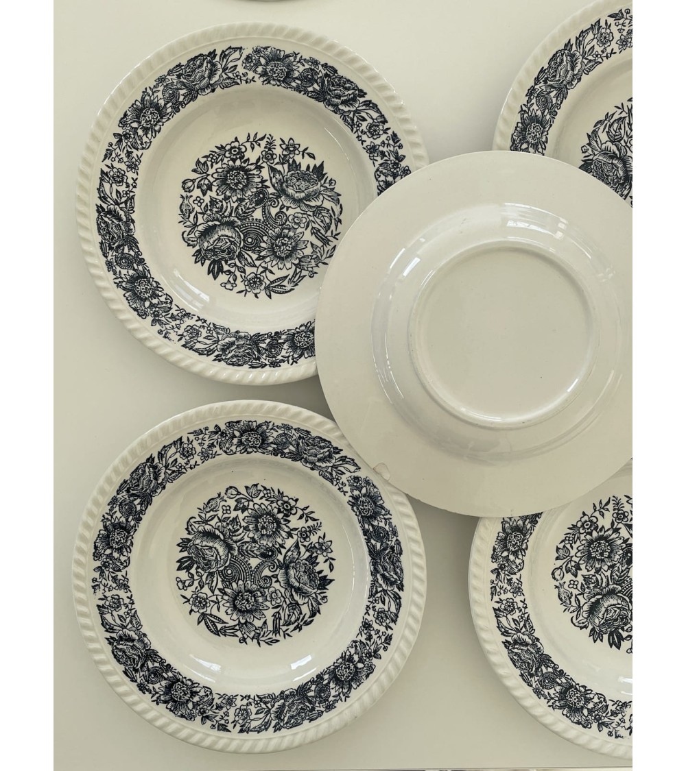 5 Assiettes creuses - Vintage kitatori meuble vintage shop online boutique suisse