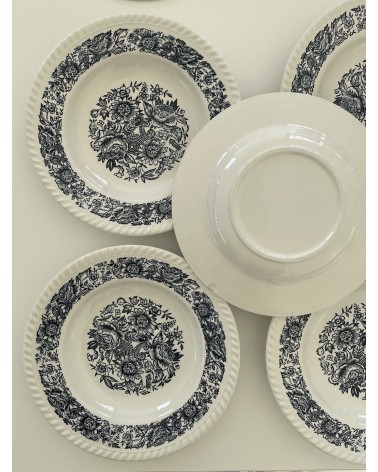 5 Assiettes creuses - Vintage kitatori meuble vintage shop online boutique suisse