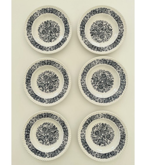 5 Assiettes creuses - Vintage kitatori meuble vintage shop online boutique suisse
