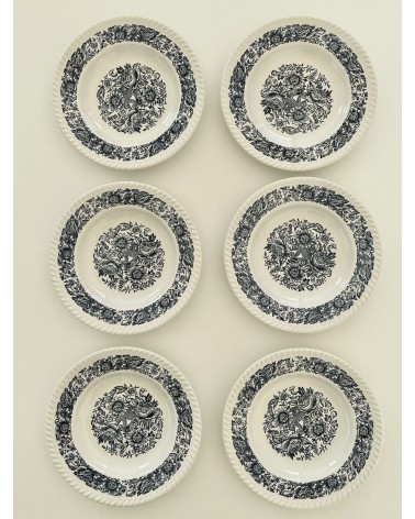 5 Assiettes creuses - Vintage kitatori meuble vintage shop online boutique suisse