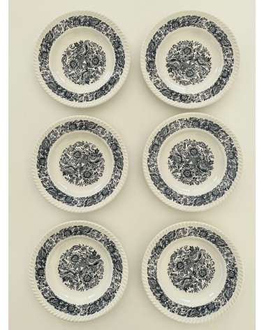 6 Assiettes creuses - Vintage kitatori meuble vintage shop online boutique suisse