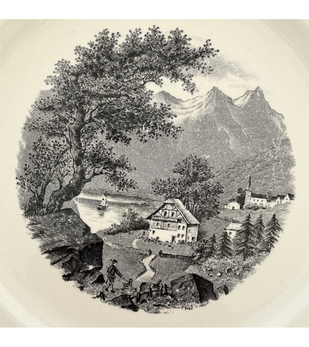 6 Assiettes - Landschap - Société céramique Maestricht kitatori meuble vintage shop online boutique suisse