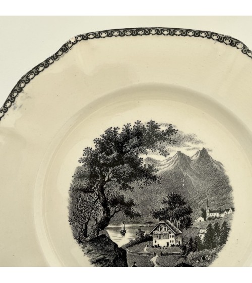 6 Assiettes - Landschap - Société céramique Maestricht kitatori meuble vintage shop online boutique suisse