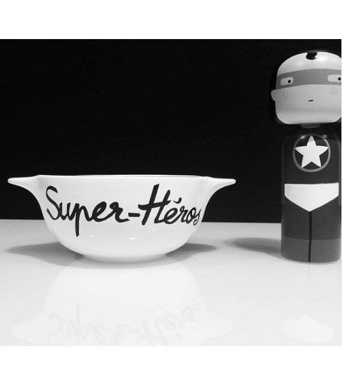 Breton Bowl - Superheroes Pied de poule ramen salad fruit pasta soup cereal ceramic bowl