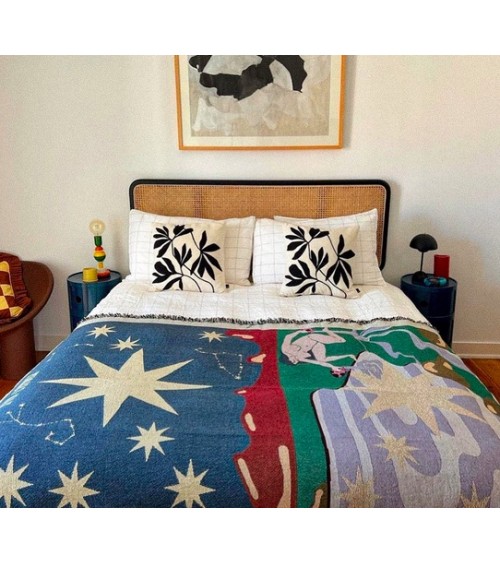 The Star - Tarot Card - Woven cotton blanket Mad Marie best for sofa throw warm cozy soft