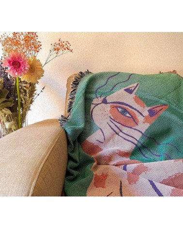 The Choupette after Karl - Plaid en coton Mad Marie plaide pour canapé plaid cocooning couverture douce suisse