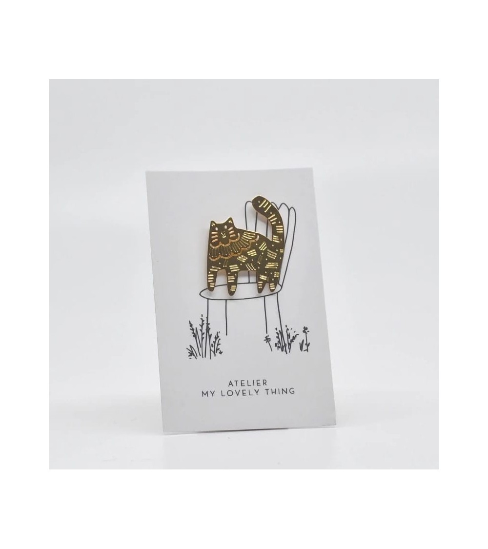 Pin's - Chat adorable My Lovely Thing pins rare métal originaux bijoux suisse