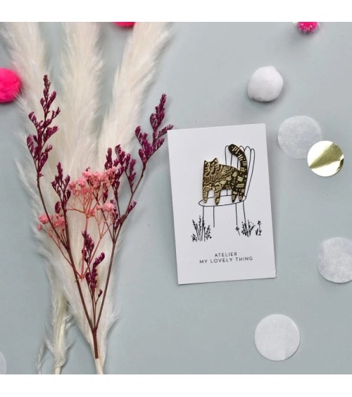 Pin's - Chat adorable My Lovely Thing pins rare métal originaux bijoux suisse