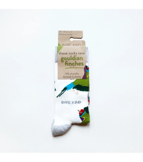 Save the Gouldian Finches - Bamboo Socks Bare Kind funny crazy cute cool best pop socks for women men
