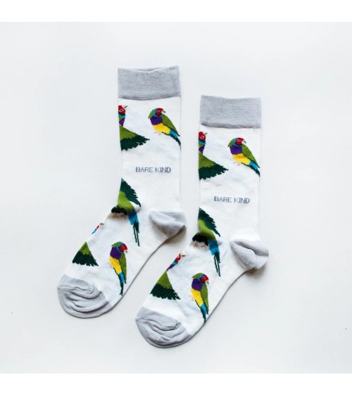 Save the Gouldian Finches - Bamboo Socks Bare Kind funny crazy cute cool best pop socks for women men