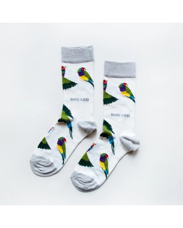 Save the Gouldian Finches - Bamboo Socks Bare Kind funny crazy cute cool best pop socks for women men