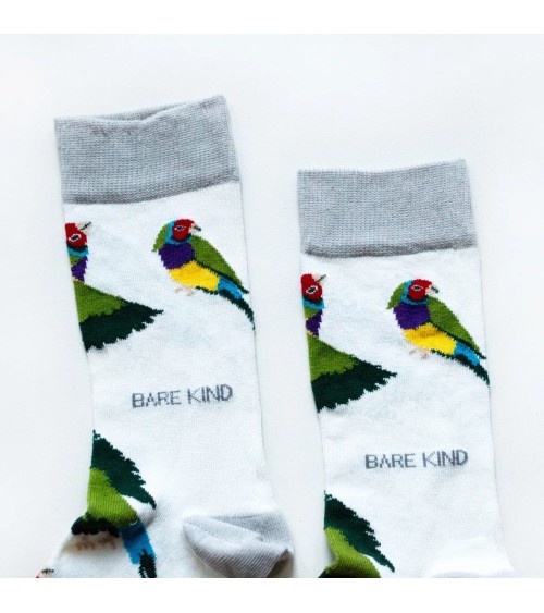 Save the Gouldian Finches - Bamboo Socks Bare Kind funny crazy cute cool best pop socks for women men