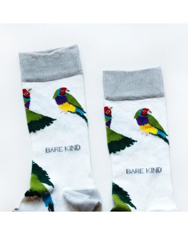 Save the Gouldian Finches - Bamboo Socks Bare Kind funny crazy cute cool best pop socks for women men