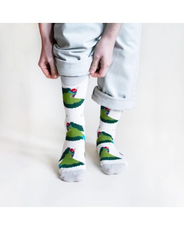 Save the Gouldian Finches - Bamboo Socks Bare Kind funny crazy cute cool best pop socks for women men