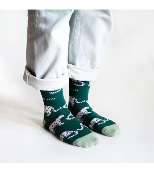 Save the Snow Leopards - Bamboo Socks Bare Kind funny crazy cute cool best pop socks for women men