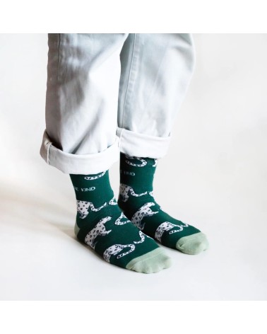 Save the Snow Leopards - Bamboo Socks Bare Kind funny crazy cute cool best pop socks for women men