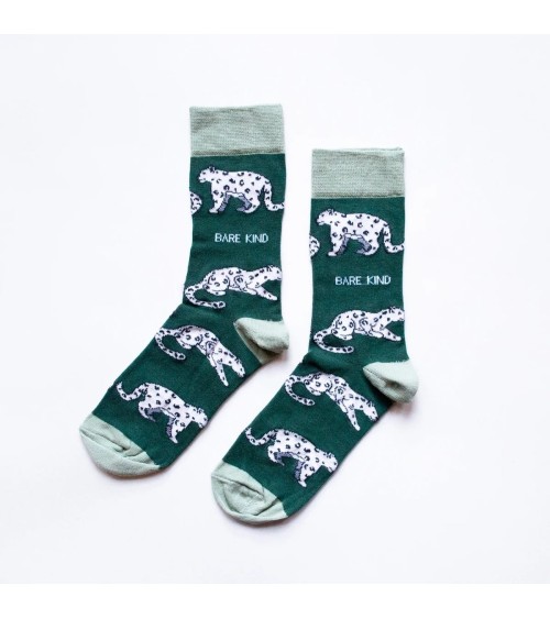 Save the Snow Leopards - Bamboo Socks Bare Kind funny crazy cute cool best pop socks for women men