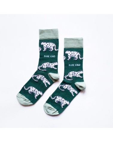 Save the Snow Leopards - Bamboo Socks Bare Kind funny crazy cute cool best pop socks for women men