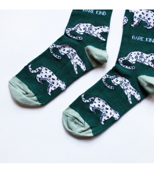 Save the Snow Leopards - Bamboo Socks Bare Kind funny crazy cute cool best pop socks for women men