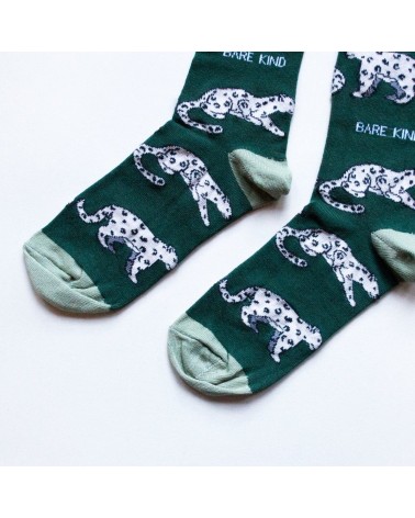 Save the Snow Leopards - Bamboo Socks Bare Kind funny crazy cute cool best pop socks for women men