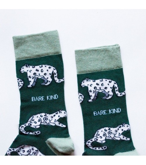 Save the Snow Leopards - Bamboo Socks Bare Kind funny crazy cute cool best pop socks for women men