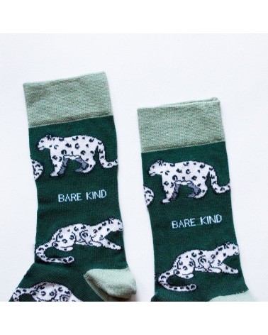 Save the Snow Leopards - Bamboo Socks Bare Kind funny crazy cute cool best pop socks for women men