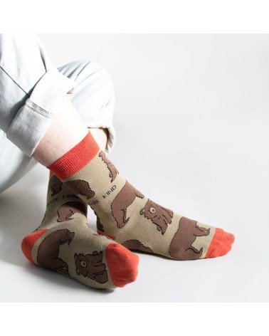 Sauvez les Ours - Chaussettes en bambou Bare Kind jolies pour femme originales pour homme chausset rigolotes drole Suisse