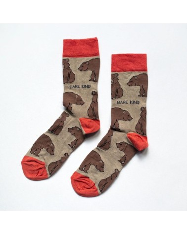 Sauvez les Ours - Chaussettes en bambou Bare Kind jolies pour femme originales pour homme chausset rigolotes drole Suisse