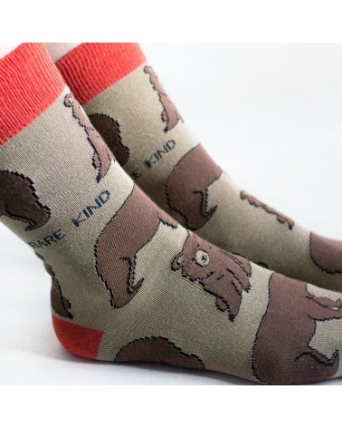 Sauvez les Ours - Chaussettes en bambou Bare Kind jolies pour femme originales pour homme chausset rigolotes drole Suisse