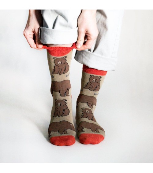 Sauvez les Ours - Chaussettes en bambou Bare Kind jolies pour femme originales pour homme chausset rigolotes drole Suisse