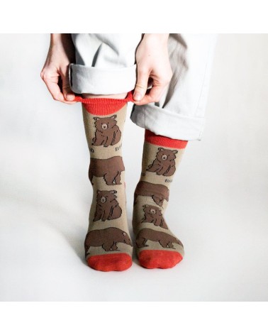 Sauvez les Ours - Chaussettes en bambou Bare Kind jolies pour femme originales pour homme chausset rigolotes drole Suisse