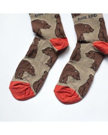 Sauvez les Ours - Chaussettes en bambou Bare Kind jolies pour femme originales pour homme chausset rigolotes drole Suisse