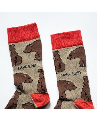 Sauvez les Ours - Chaussettes en bambou Bare Kind jolies pour femme originales pour homme chausset rigolotes drole Suisse