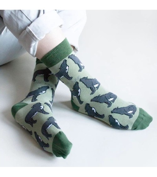 Save the Wolves - Bamboo Socks Bare Kind funny crazy cute cool best pop socks for women men
