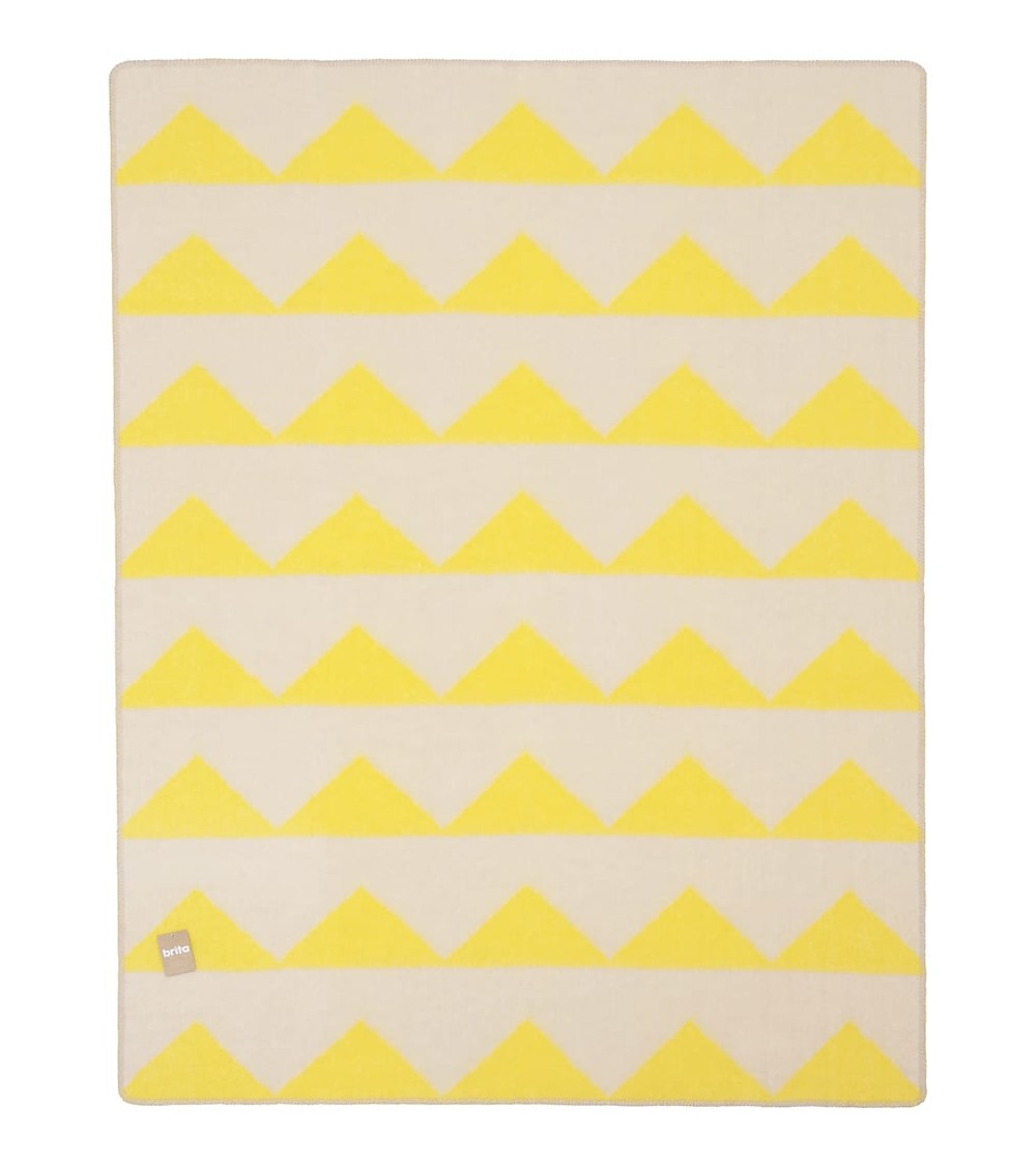 ARCTIC Sulphur - Couverture en laine et coton Brita Sweden plaide pour canapé plaid cocooning couverture douce suisse