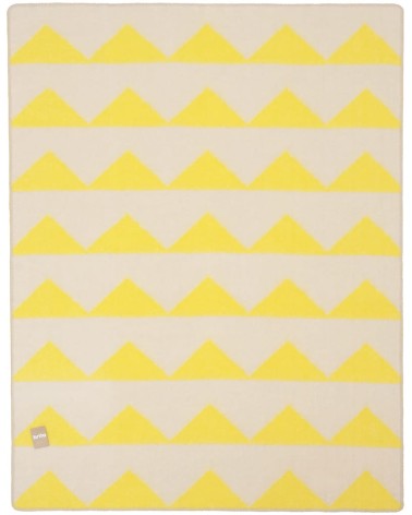 ARCTIC Sulphur - Couverture en laine et coton Brita Sweden plaide pour canapé plaid cocooning couverture douce suisse