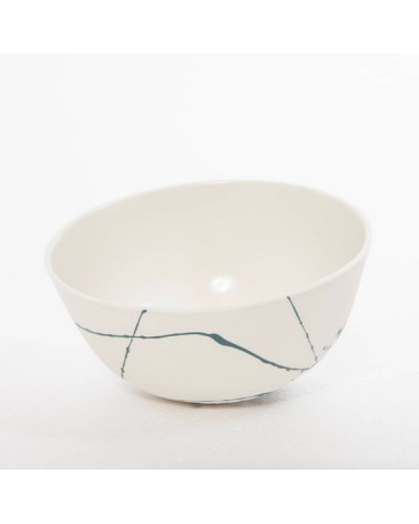 Large Porcelain Bowl - Signature Blue Maison Dejardin ramen salad fruit pasta soup cereal ceramic bowl