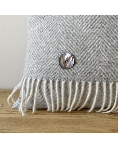 HERRINGBONE Grey - Coussin décoratif en laine Bronte by Moon coussins décoratifs pour canapé salon deco original suisse