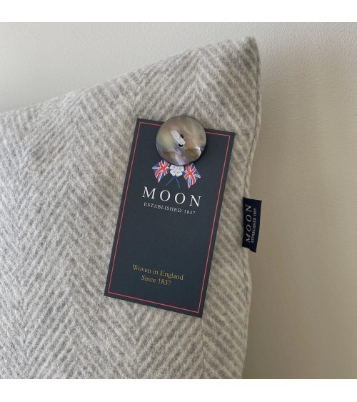 Zierkissen HERRINGBONE Grau - Dekokissen aus Wolle Bronte by Moon zierkissen sofa deko kissen kaufen dekokissen sofakissen