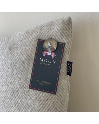 Zierkissen HERRINGBONE Grau - Dekokissen aus Wolle Bronte by Moon zierkissen sofa deko kissen kaufen dekokissen sofakissen