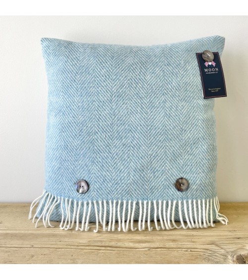 HERRINGBONE Aqua - Sofa Cushion Bronte by Moon best throw pillows sofa cushions covers decorative