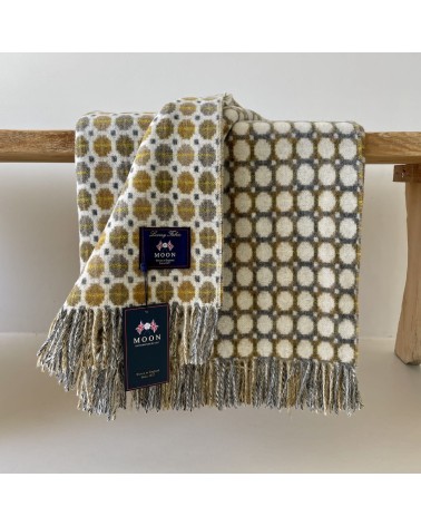 MILAN Gold - Coperta di lana merino Bronte by Moon di qualità per divano coperte plaid