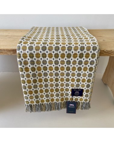 Plaid MILAN Gold - Couverture en laine mérinos Bronte by Moon plaide pour canapé de lit cocooning chaud