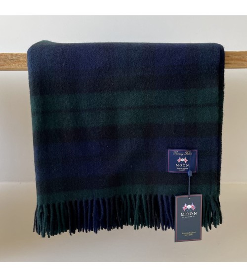 Plaid Tartan BLACK WATCH - Couverture en laine merinos Bronte by Moon anglaise plaid tartan ecossais 100 laine highland