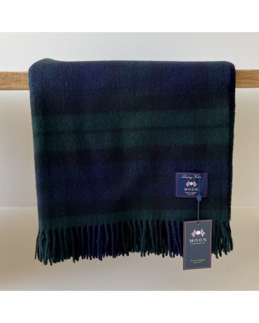 BLACK WATCH - Plaid écossais en laine merinos Bronte by Moon plaide pour canapé de lit cocooning chaud
