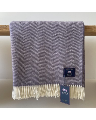 HERRINGBONE Clover - Merino wool blanket Bronte by Moon best for sofa throw warm cozy soft