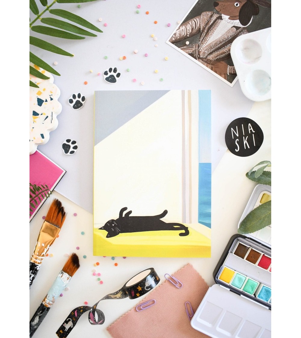 Sketchbook - Cat bathing by the sea Niaski cute stationery