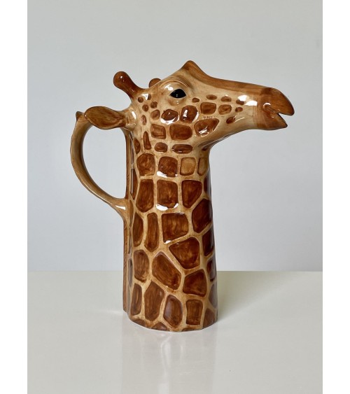 Water Jug - Giraffe Quail Ceramics carafe jug glass design